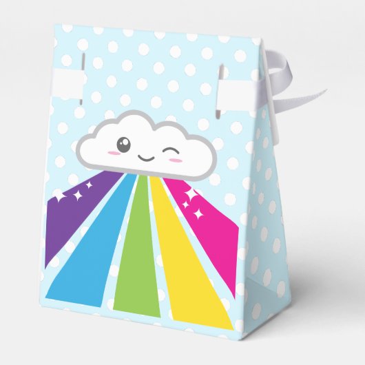 Kawaii Cloud and Rainbow Gift Box Bedankdoosjes (Achterkant)