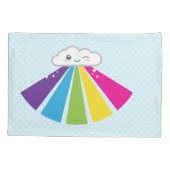 Kawaii Cloud and Rainbow Pillow Hoesje Set Kussensloop (Achterkant-Links)