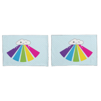 Kawaii Cloud and Rainbow Pillow Hoesje Set Kussensloop