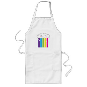 Kawaii Cloud en Rainbow Apron Lang Schort
