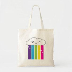 Kawaii Cloud en Rainbow-Canvas tas
