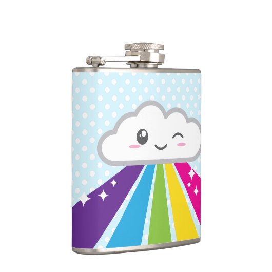 Kawaii Cloud en Rainbow Flask Heupfles (Rechts)
