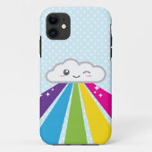 Kawaii Cloud en Rainbow iPhone Case (Achterkant)