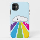 Kawaii Cloud en Rainbow iPhone Case (Achterkant)