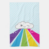 Kawaii Cloud en Rainbow Kitchen Towel Theedoek (Verticaal)