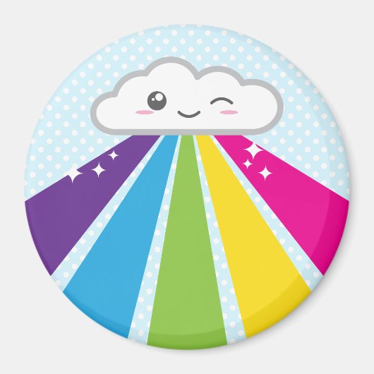 Kawaii Cloud en Rainbow Magnet (Voorkant)