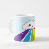 Kawaii Cloud en Rainbow-Mok Koffiemok (Voorkant links)