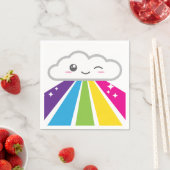 Kawaii Cloud en Rainbow Napkins Servetten (Insitu)