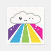 Kawaii Cloud en Rainbow Napkins Servetten (Voorkant)