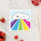 Kawaii Cloud en Rainbow Napkins Servetten (Insitu)