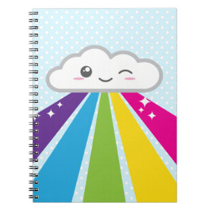 Kawaii Cloud en Rainbow-Notitieboek Notitieboek