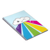 Kawaii Cloud en Rainbow-Notitieboek Notitieboek (Rechterzijde)