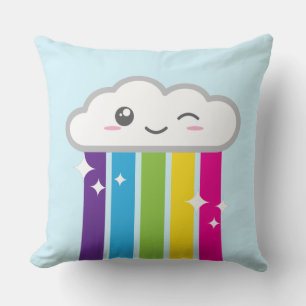 Kawaii Cloud en Rainbow-Sierkussen Kussen
