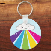 Kawaii Cloud en Rainbow-Sleutelhanger Sleutelhanger (Voorkant)