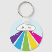 Kawaii Cloud en Rainbow-Sleutelhanger Sleutelhanger (Voorkant)