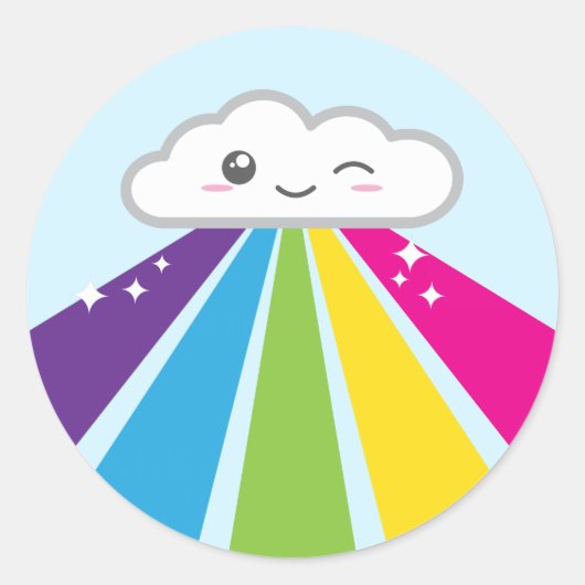 Kawaii Cloud en Rainbow Stickers (Voorkant)