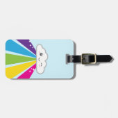 Kawaii Cloud en Rainbow Travel Bagagelabels (Voorkant horizontaal)