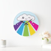 Kawaii Cloud en Rainbow Wall Clock Grote Klok (Huis)
