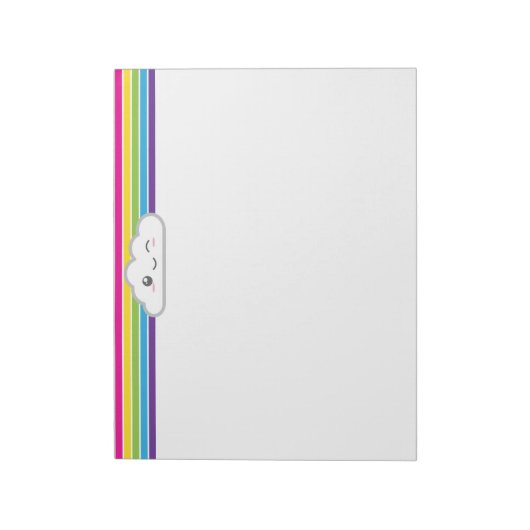 Kawaii Cloud- en regenboognotebooks Notitieblok (Linkerzijde)