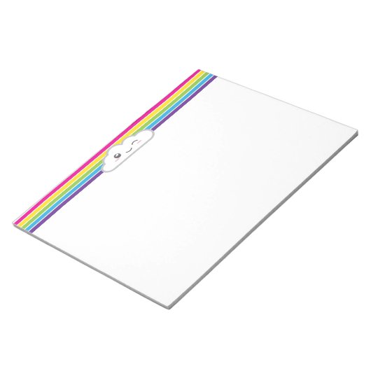 Kawaii Cloud- en regenboognotebooks Notitieblok (Schuin)