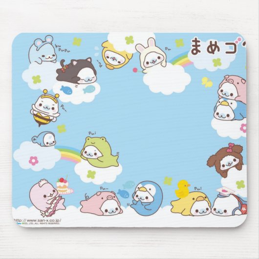 Kawaii Cloud Mousepad Muismat (Voorkant)