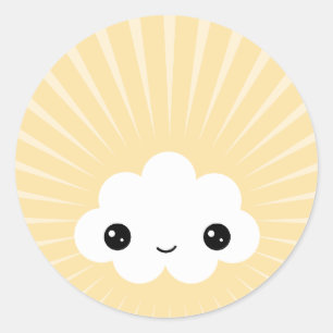 Kawaii Cloud Ronde Sticker