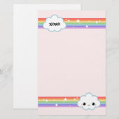 Kawaii Clouds Briefpapier (Voorkant / Achterkant)