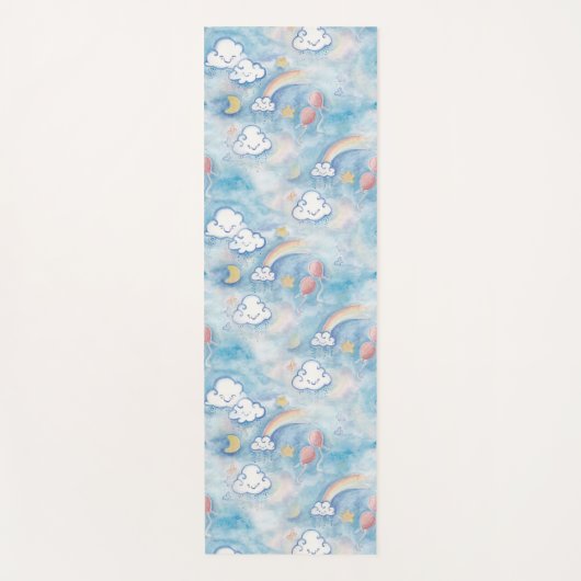 Kawaii Clouds Yoga Mat (Voorkant)
