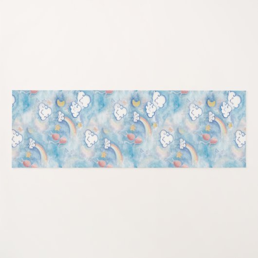 Kawaii Clouds Yoga Mat (Voorkant (horizontaal))
