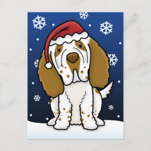 Kawaii Clumber Spaniel kerstBriefkaart Feestdagenkaart