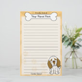 Kawaii Clumber Spaniel Stationery Briefpapier (Staand voorkant)