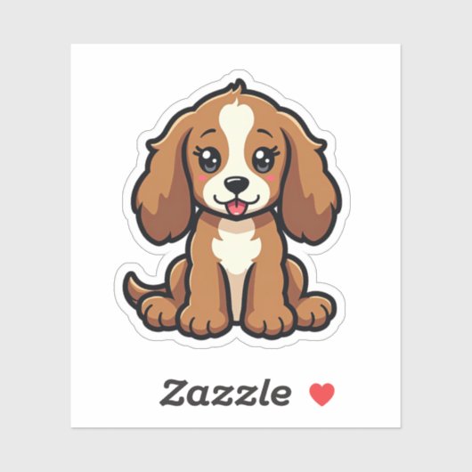 Kawaii Cocker Spaniel Puppy – Slaaphouding Sticker (Vel)