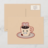 Kawaii Coffee Briefkaart (Voorkant / Achterkant)
