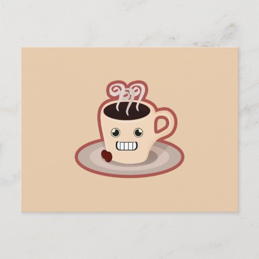 Kawaii Coffee Briefkaart (Voorkant)