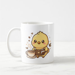 Kawaii Coffee Chick Barista Mok