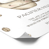 Kawaii Coffee - fopspeen jacht baby shower spel Poster (Hoek)