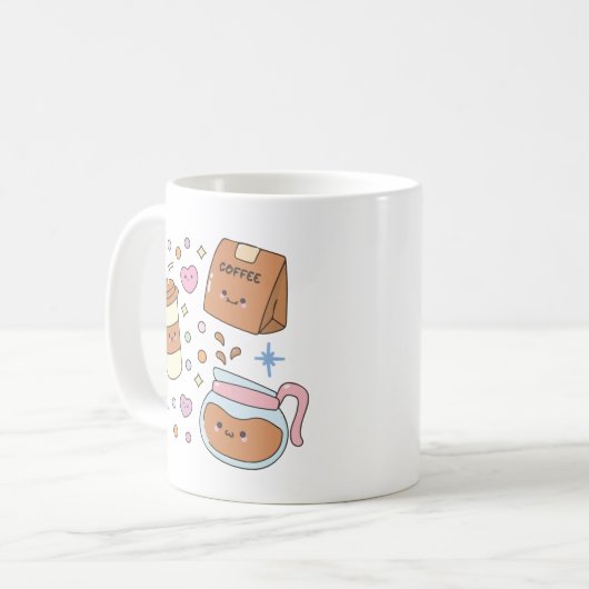Kawaii coffee koffiemok (Voorkant links)