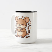 Kawaii Coffee Muis Twee-Tonen Mok (Voorkant links)