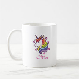Kawaii Colorful Rainbow Unicorn Dreams Koffiemok