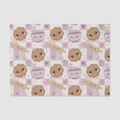 Kawaii Cookie Gingham Purple Pink Tissue Paper Tissuepapier (Voorkant)