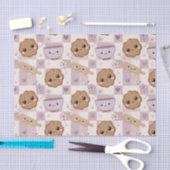 Kawaii Cookie Gingham Purple Pink Tissue Paper Tissuepapier (Craft)