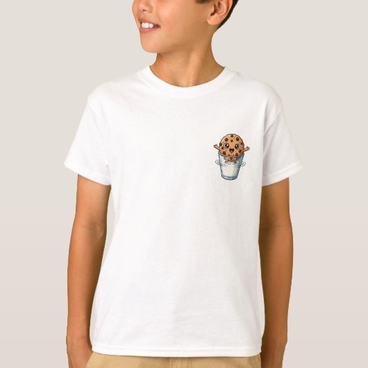 Kawaii Cookie Melk Bad Pret Fun Kinderen T-shirt (Voorkant)