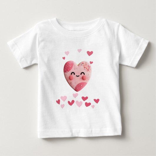 Kawaii Cookie with Hearts and Sprinkles T-Shirt (Voorkant)