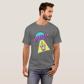 Kawaii Cool Boba-blaasthee met UFO-ruimteschip GIF T-shirt (Voorkant volledig)
