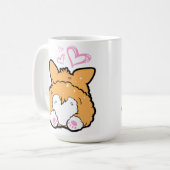 Kawaii Corgi Butt Koffiemok (Voorkant links)