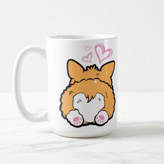 Kawaii Corgi Butt Koffiemok (Links)