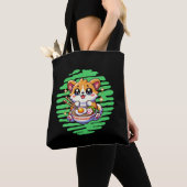 Kawaii Corgi eet kom van Ramen Tote Bag (Dichtbij)