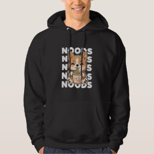 Kawaii Corgi Eten Ramen Noodles Schattigee Anime F Hoodie