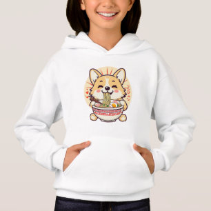 Kawaii Corgi Eten Ramen – Schattigee Anime Hondenv