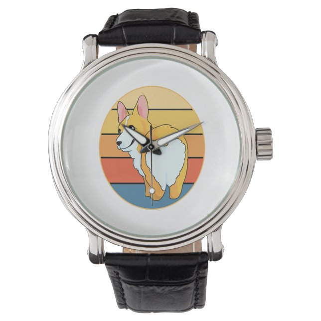Kawaii Corgi Horloge (Voorkant)